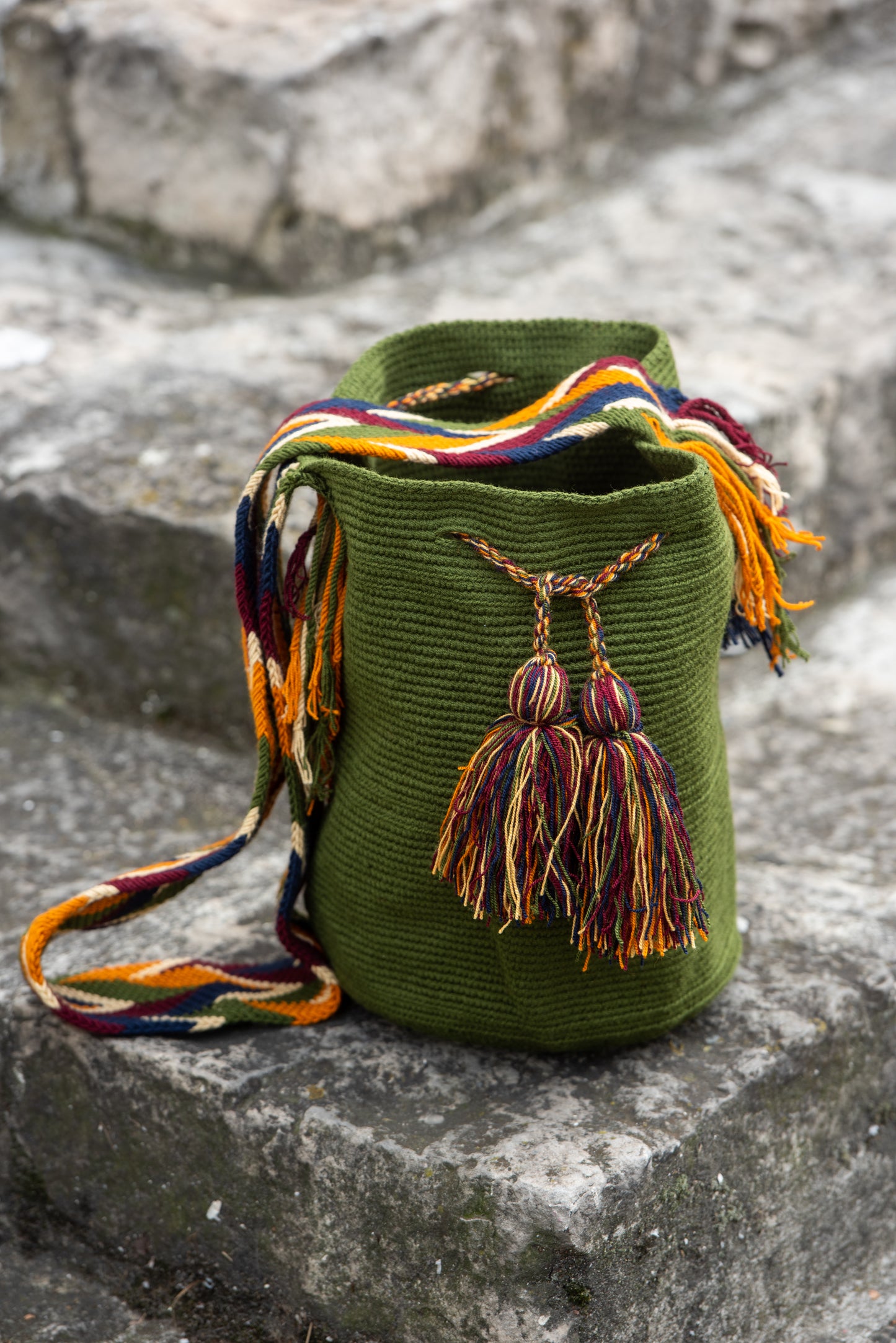 Unicolor Militar Grüne Tasche