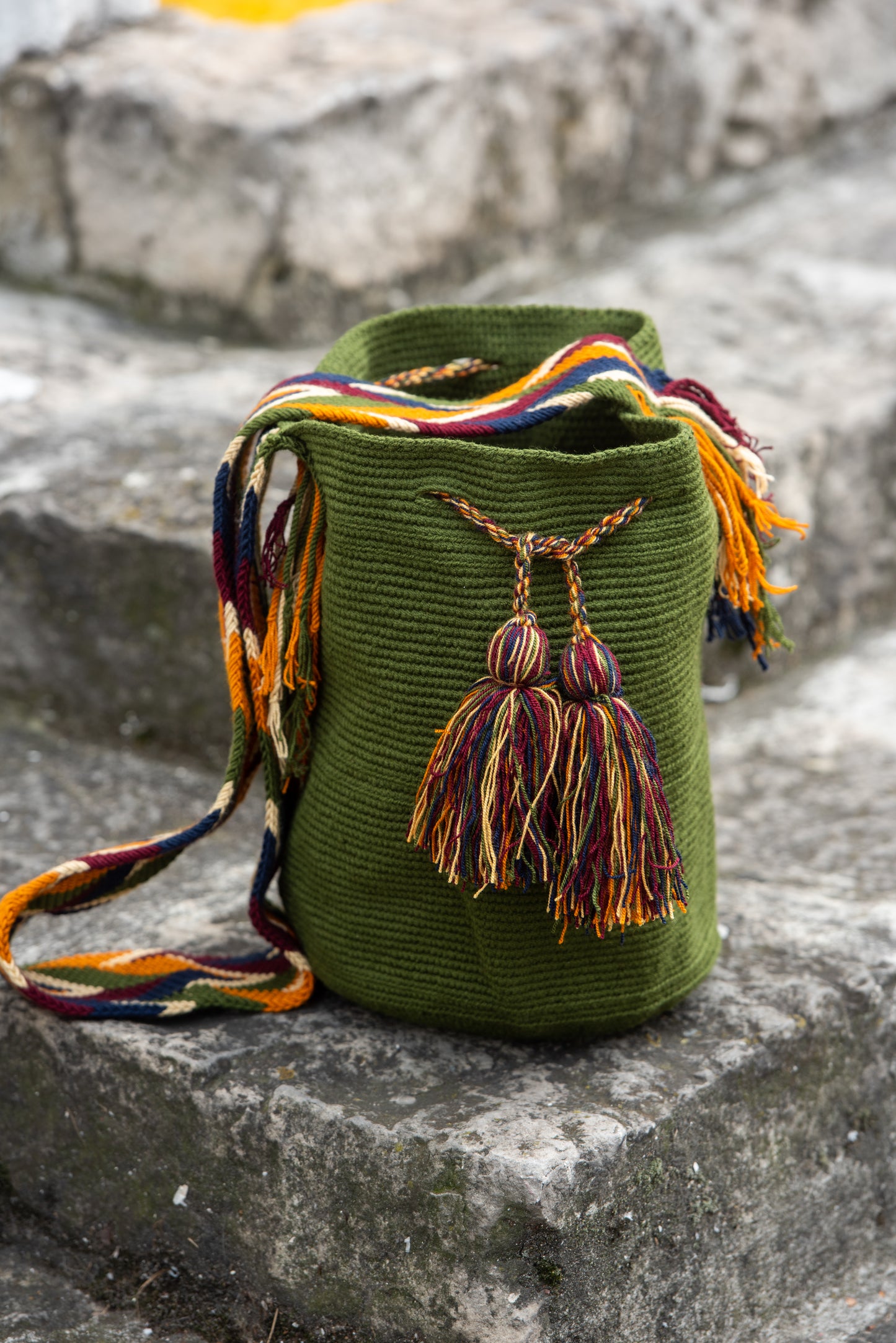 Unicolor Militar Grüne Tasche