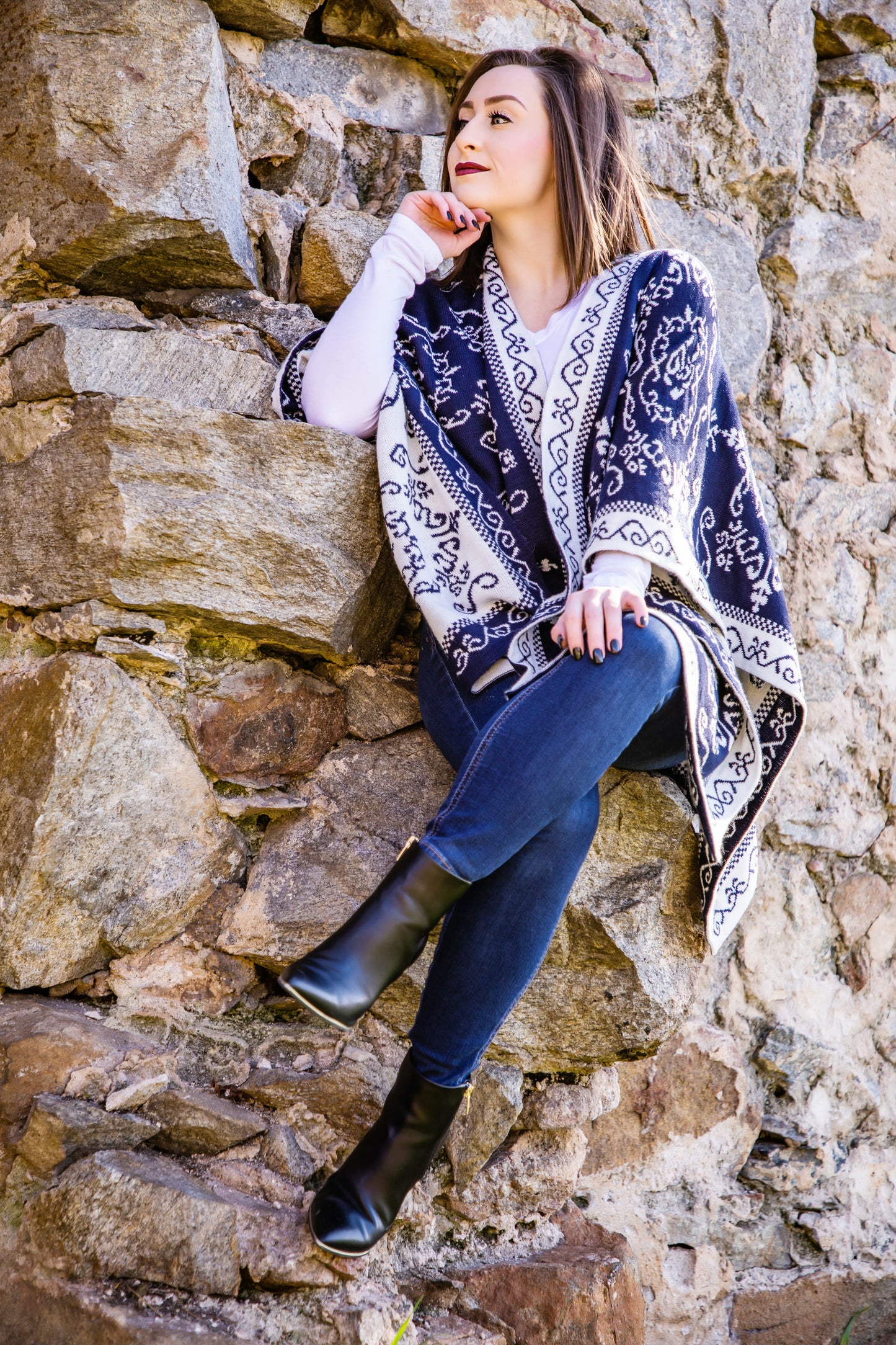 Reversible Alpaka Poncho