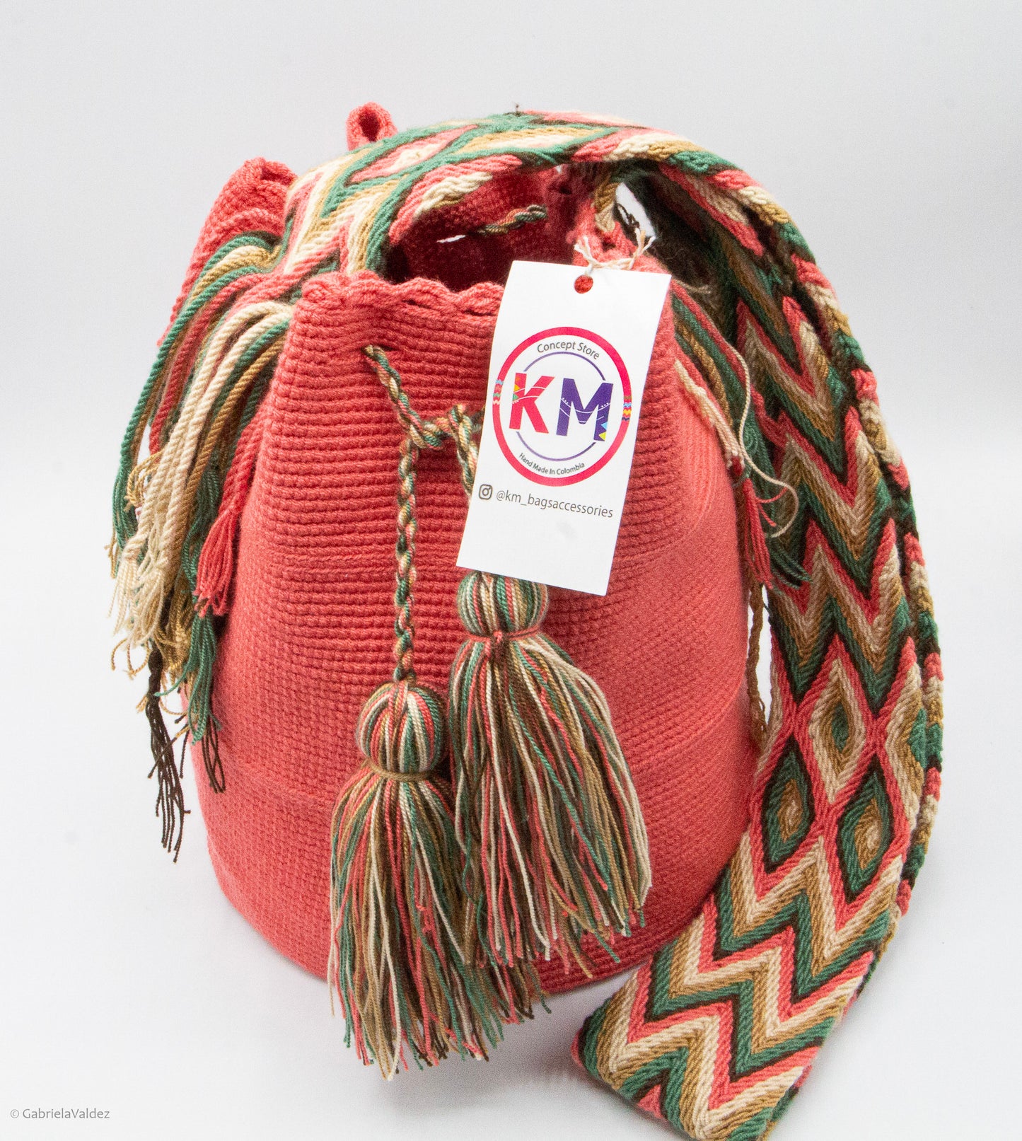 Guava unicolor Wayuu bag