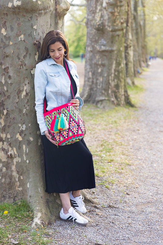 Multicolor Bedazzled Wayuu Tasche
