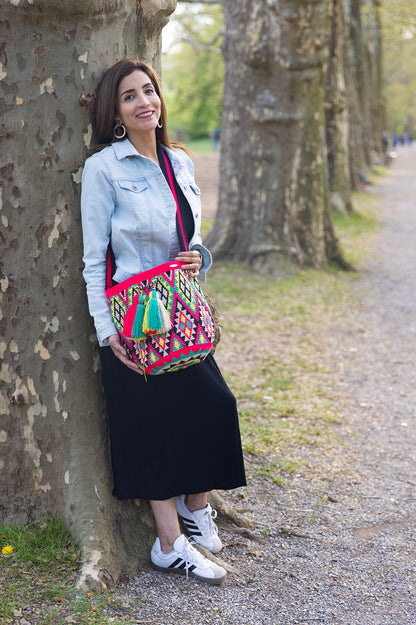Multicolor Bedazzled Wayuu Tasche