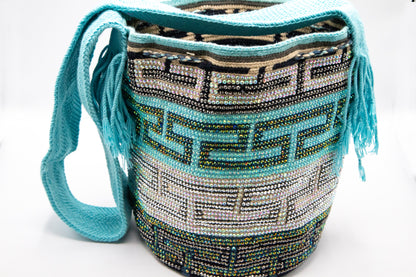 Dark Blue Beddazled  Wayuu Bag